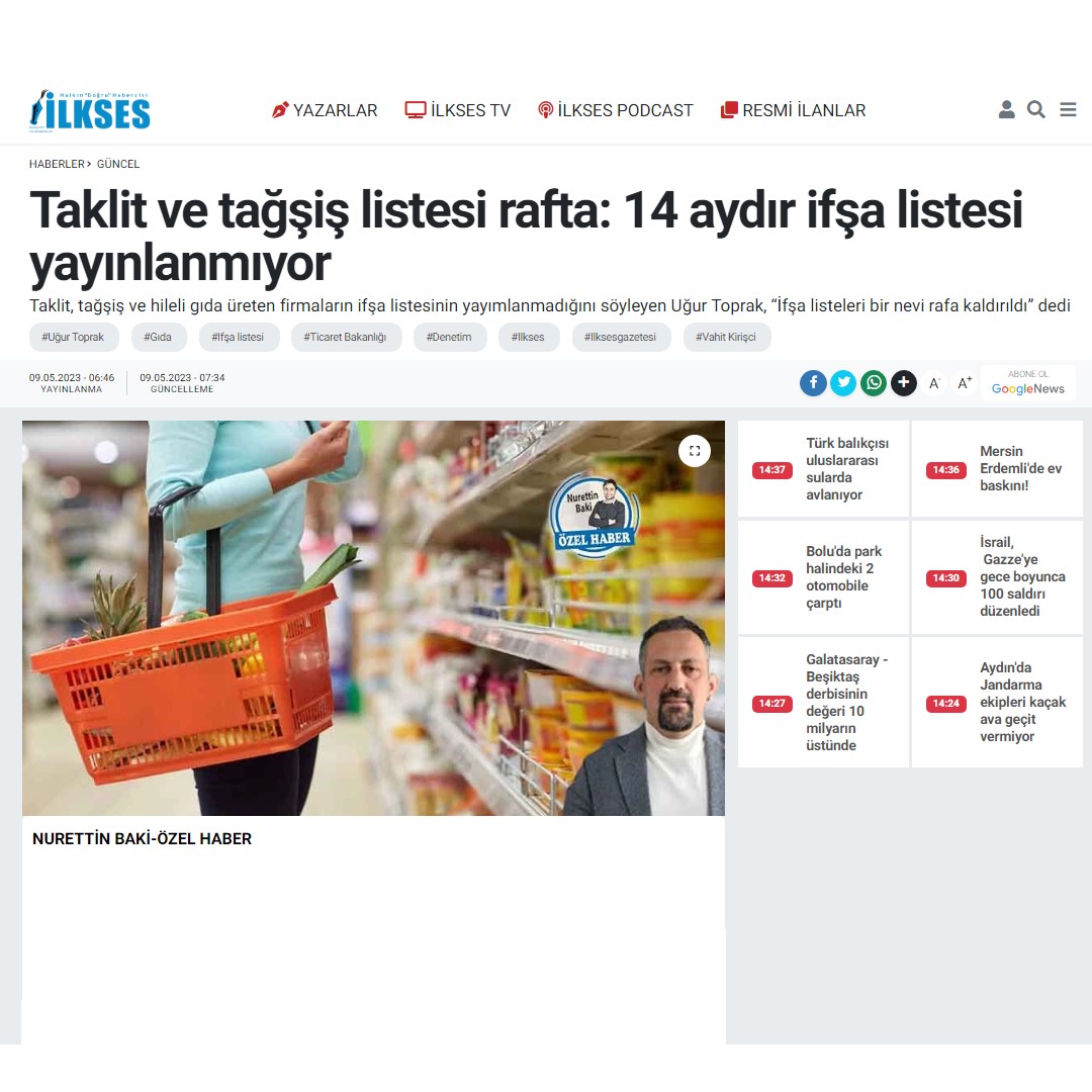 İLKSES: TAKLİT VE TAĞŞİŞ LİSTESİ RAFTA; 14 AYDIR İFŞA LİSTESİ YAYINLANMIYOR