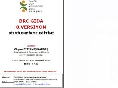 BRCGIDA 8VERSİYON EĞİTİM DUYURUSU