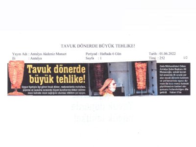 ANTALYA AKDENİZ MANŞET GAZETESİNDE YAYINLANAN DHA RÖPORTAJI