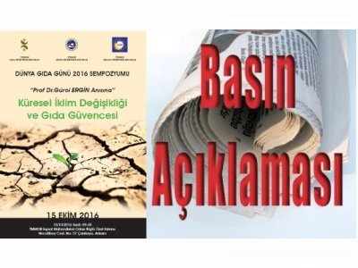 DÜNYA GIDA GÜNÜ BASIN AÇIKLAMASI

İKLİM DEĞİŞİKLİĞİNDEN EN ÇOK ETKİLENENLEREN AZ SEBEP OLANLARDIR&#8230;